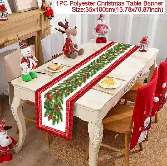 Festive Merry Christmas Table Runner for Holiday Cheer - Image 48