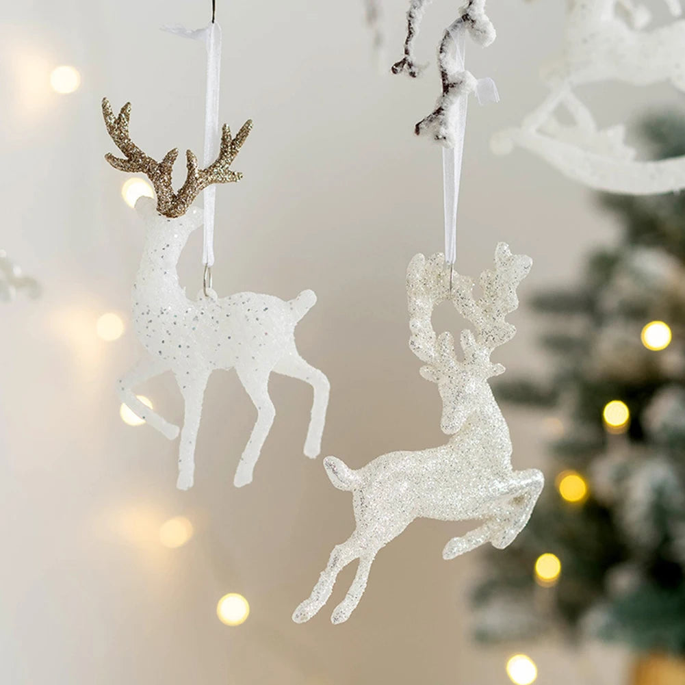 Glittering Elk Ornaments for Festive Christmas Decor - Image 12