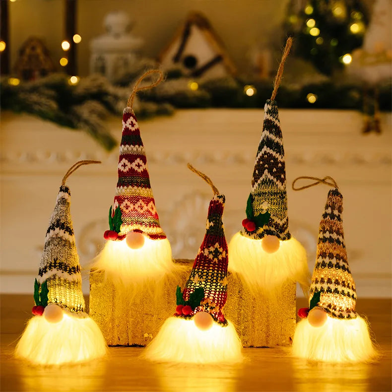 Charming Knitted Gnome Doll Tree Decoration - Image 16
