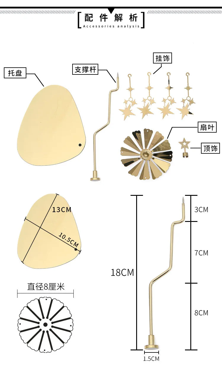 Elegant Rotating Triangle Tray Candle Holder for Christmas - Image 47
