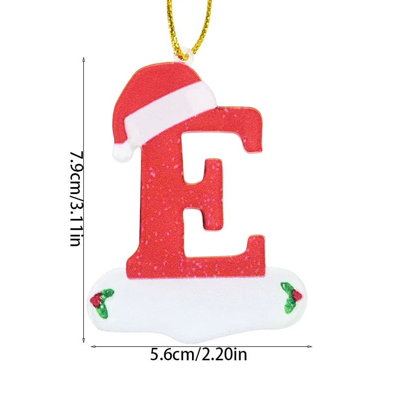 Charming Wooden Christmas Tree Letter Ornaments - Image 26