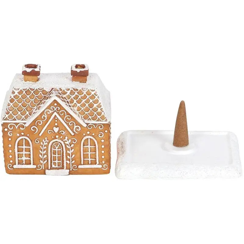 Lighted Gingerbread House Incense Burner for Christmas - Image 3