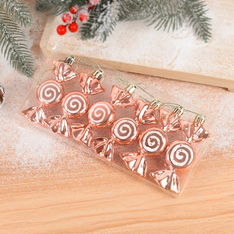 6-Piece Christmas Candy Ornaments for Tree Decor - Image 26