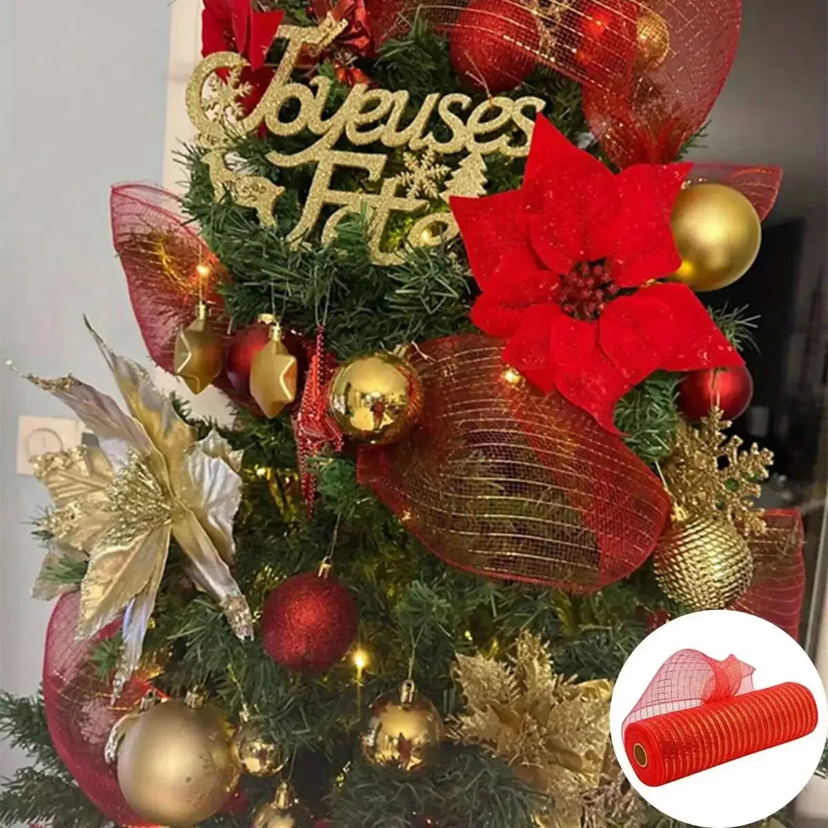 Charming Mesh Ribbon for Festive Christmas Decor - Image 21