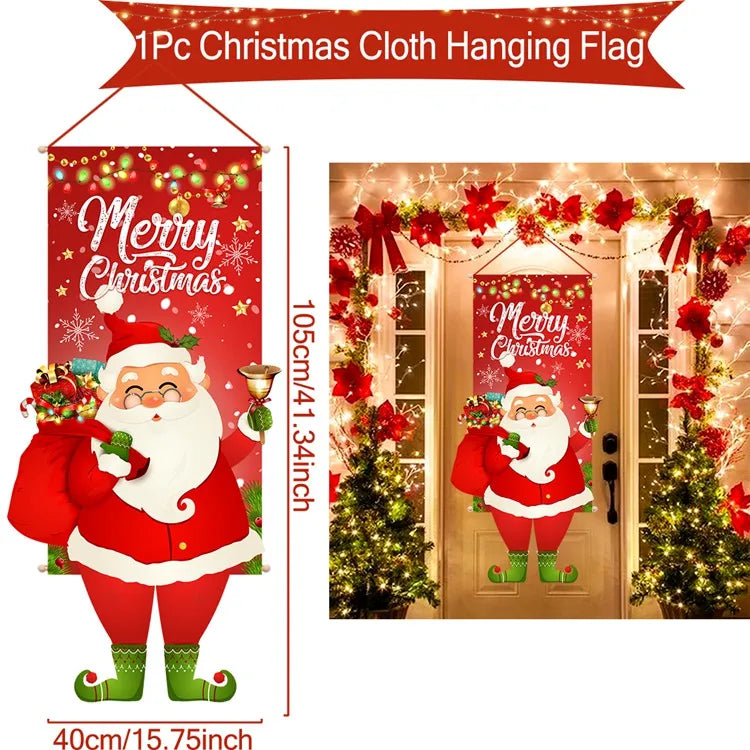 Festive Christmas Hanging Flag for Home Decor - Image 13
