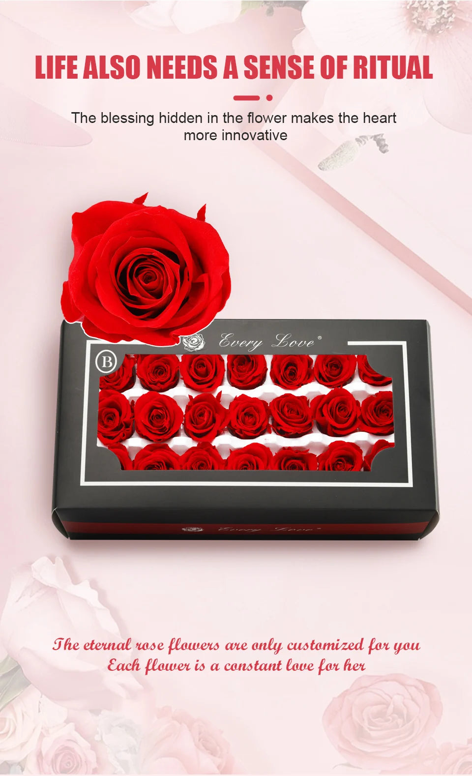 Forever Mini Rose Heads for Christmas Décor - Image 43