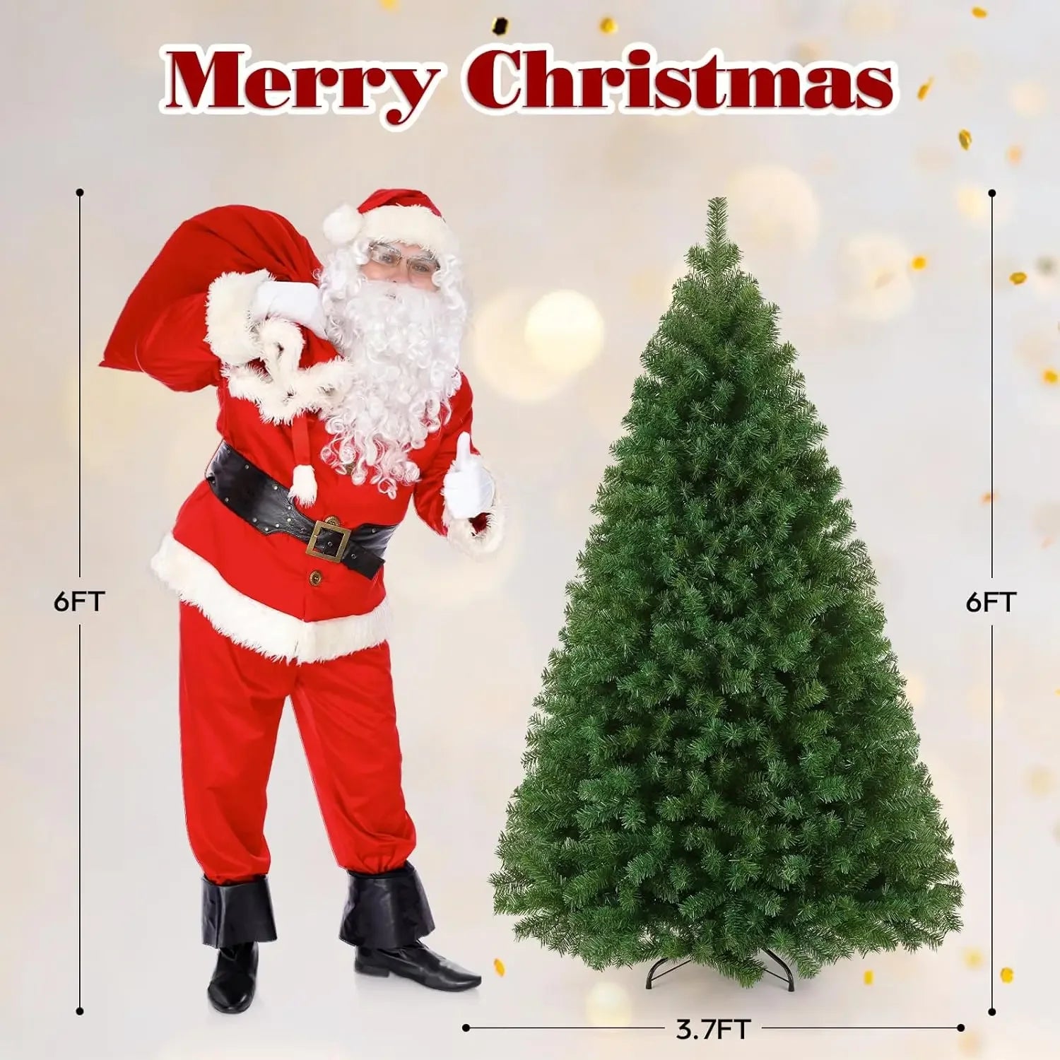 Vibrant 6ft Pre-Lit Multi-Color Christmas Tree - Image 11