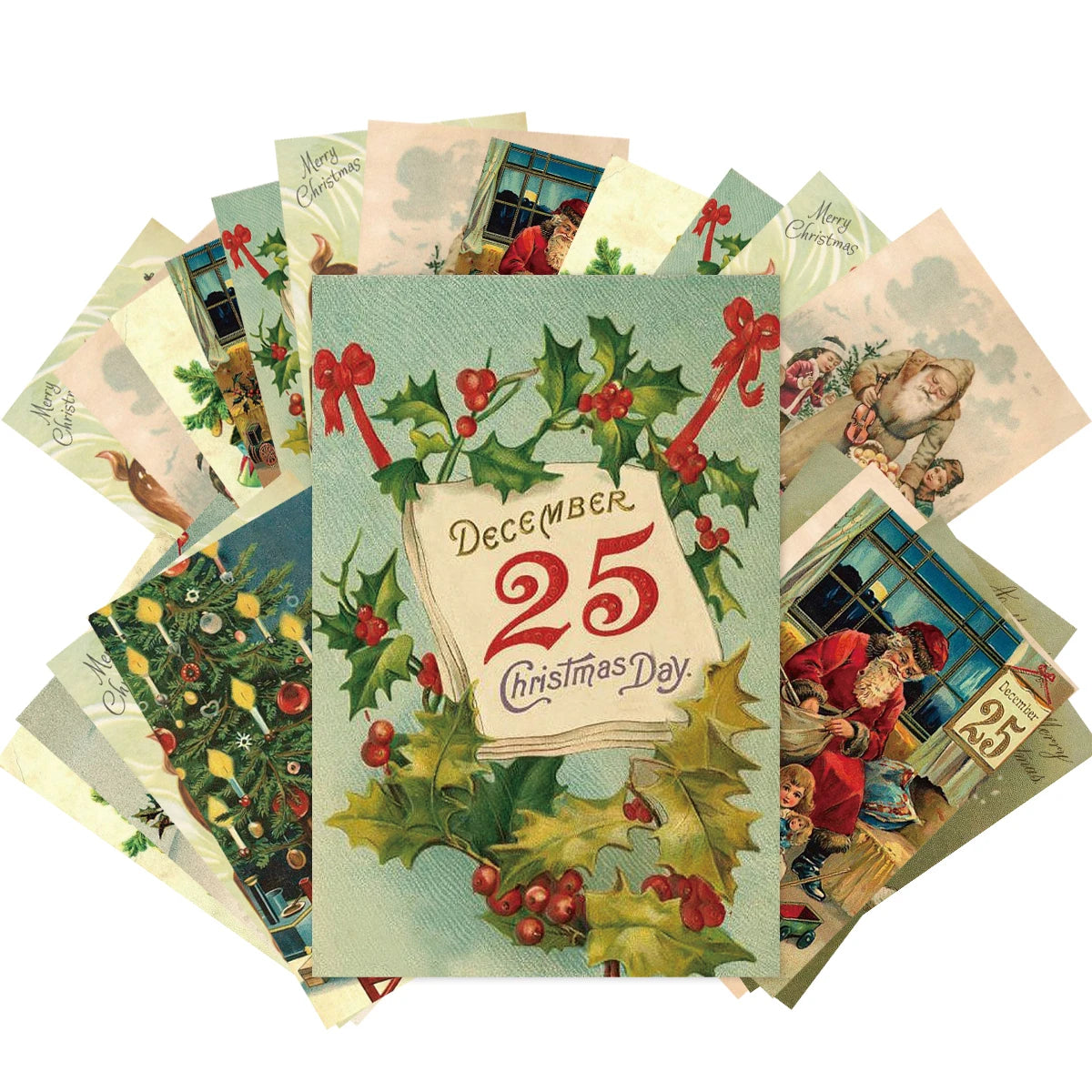 12 Retro Christmas Postcards for Festive Decor - Image 3