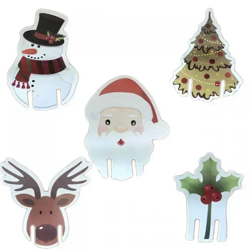 Festive Santa Hat Wine Glass Ornaments - 10/20/30PCS - Image 5