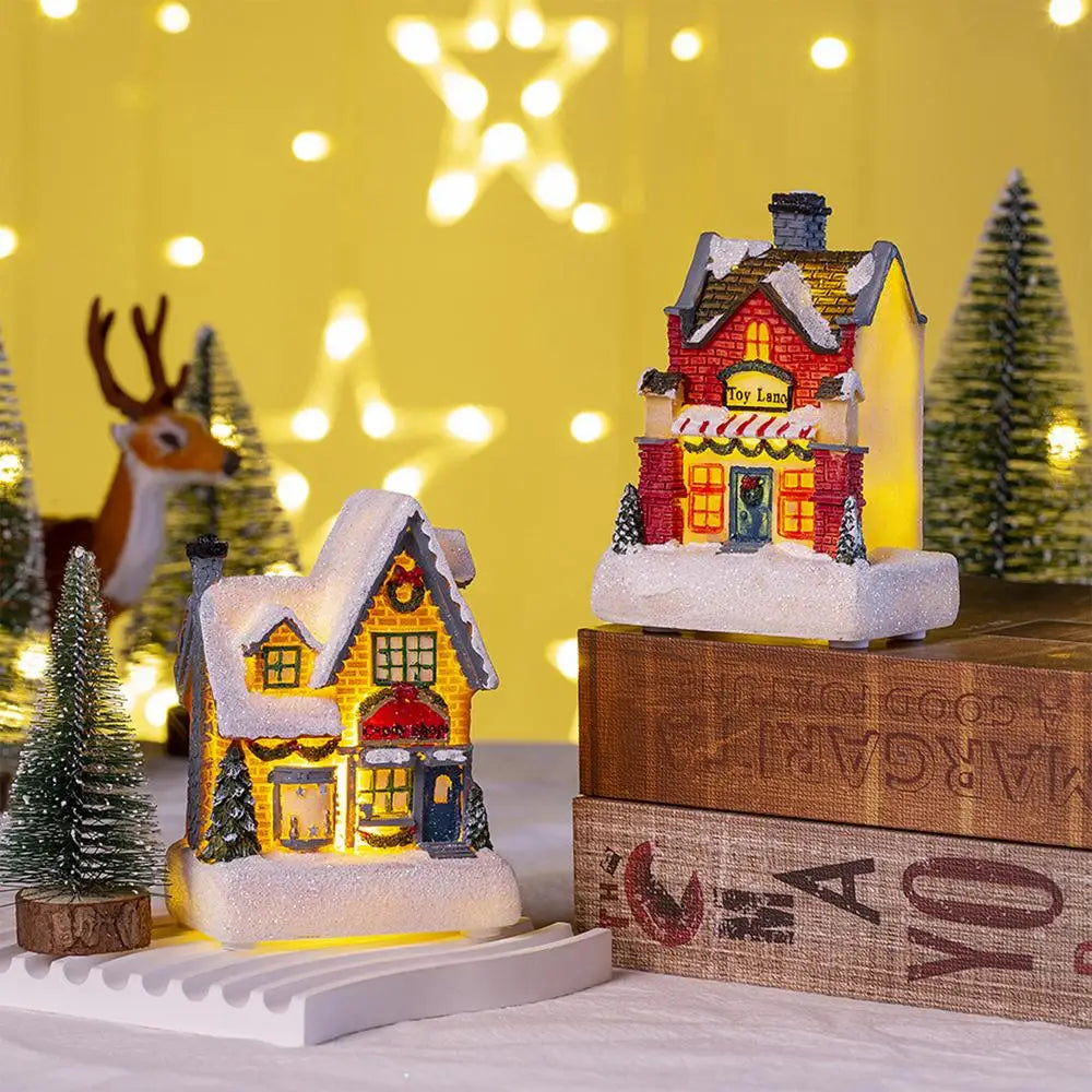 Glowing Christmas Village House LED Ornament Decor - Image 16