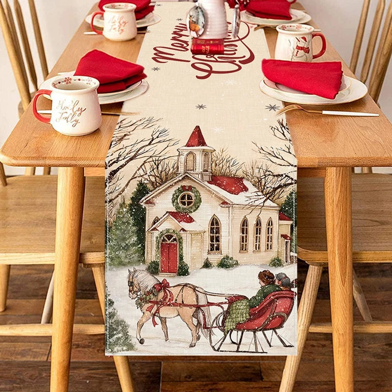 Charming Christmas Snowman Table Runner for Festive Cheer - Image 16