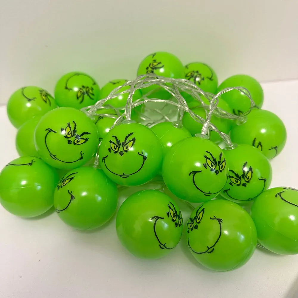 Festive Green Ball String Lights for Holidays - Image 6
