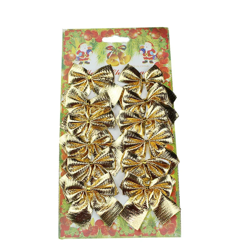 12 Christmas Bow Ornaments for Festive Decor - Image 4