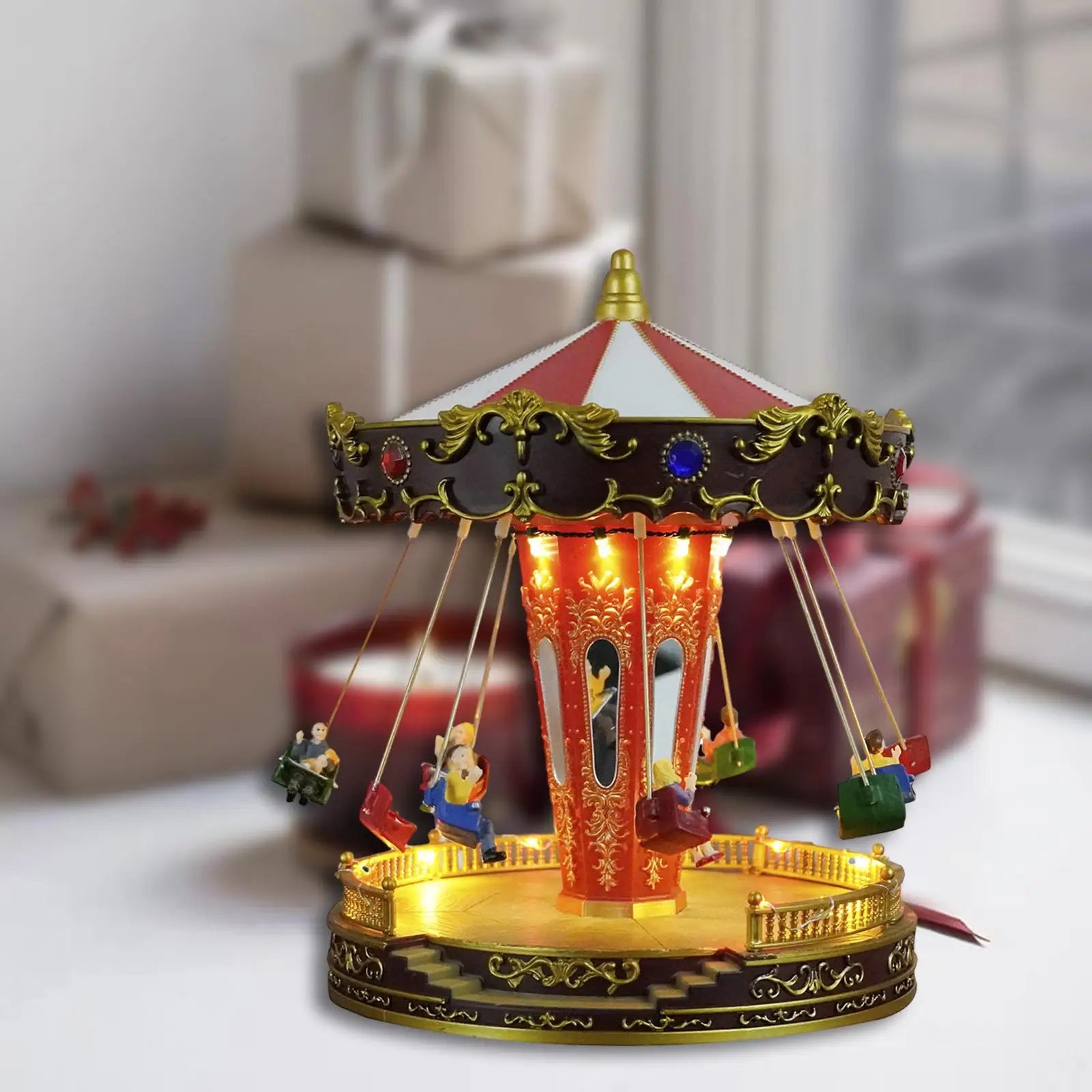 Enchanting LED Christmas Carousel with Music & Lights - Image 7