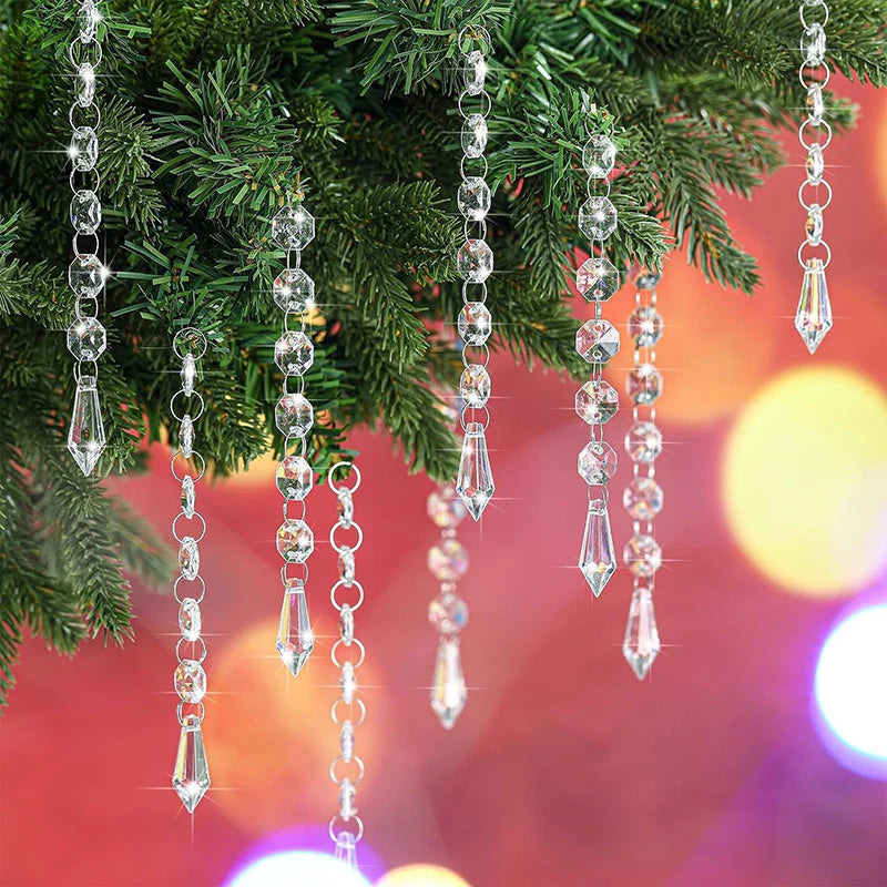 5PC Merry Christmas Acrylic Tree Ornaments - Image 3