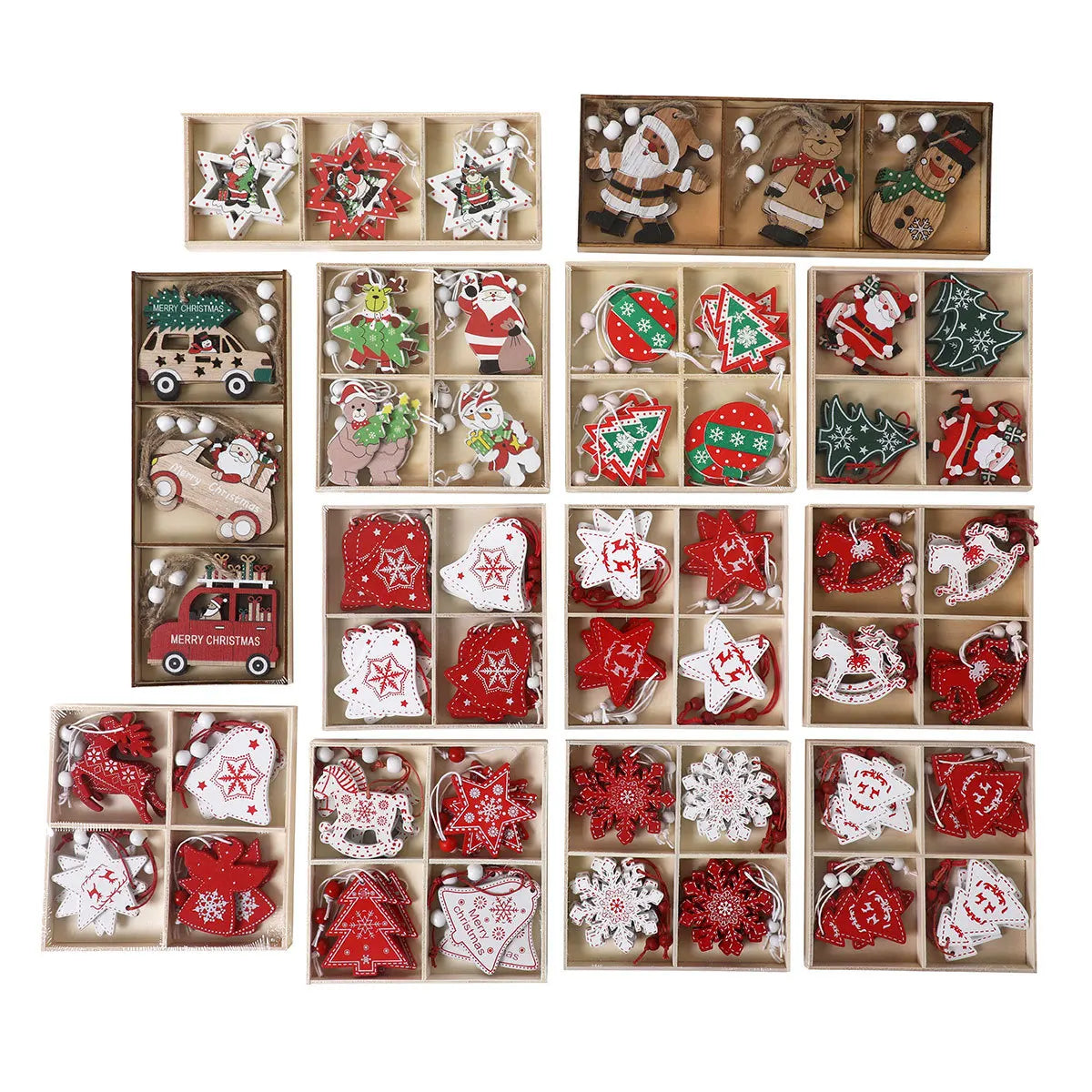 Charming Wooden Snowflake Ornaments - Christmas Decor - Image 8
