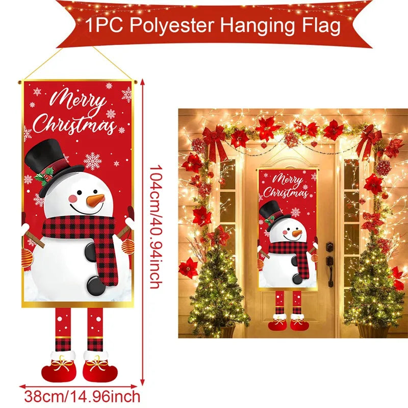 Charming Christmas Hanging Flag Decor for Home - Image 16
