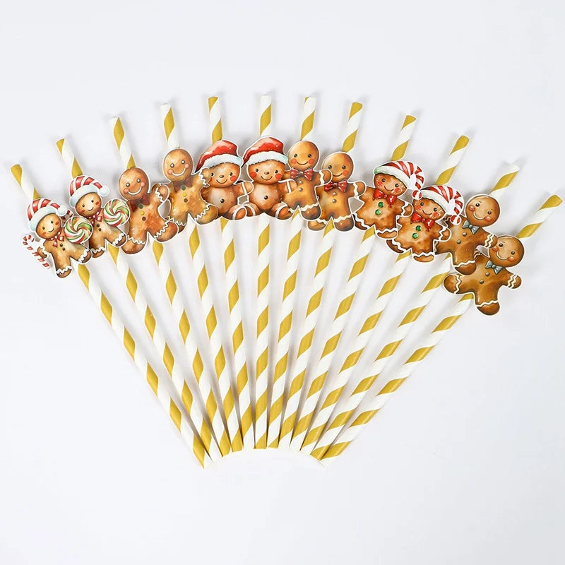 12 Christmas Themed Paper Straws for Festive Celebrations - Image 19