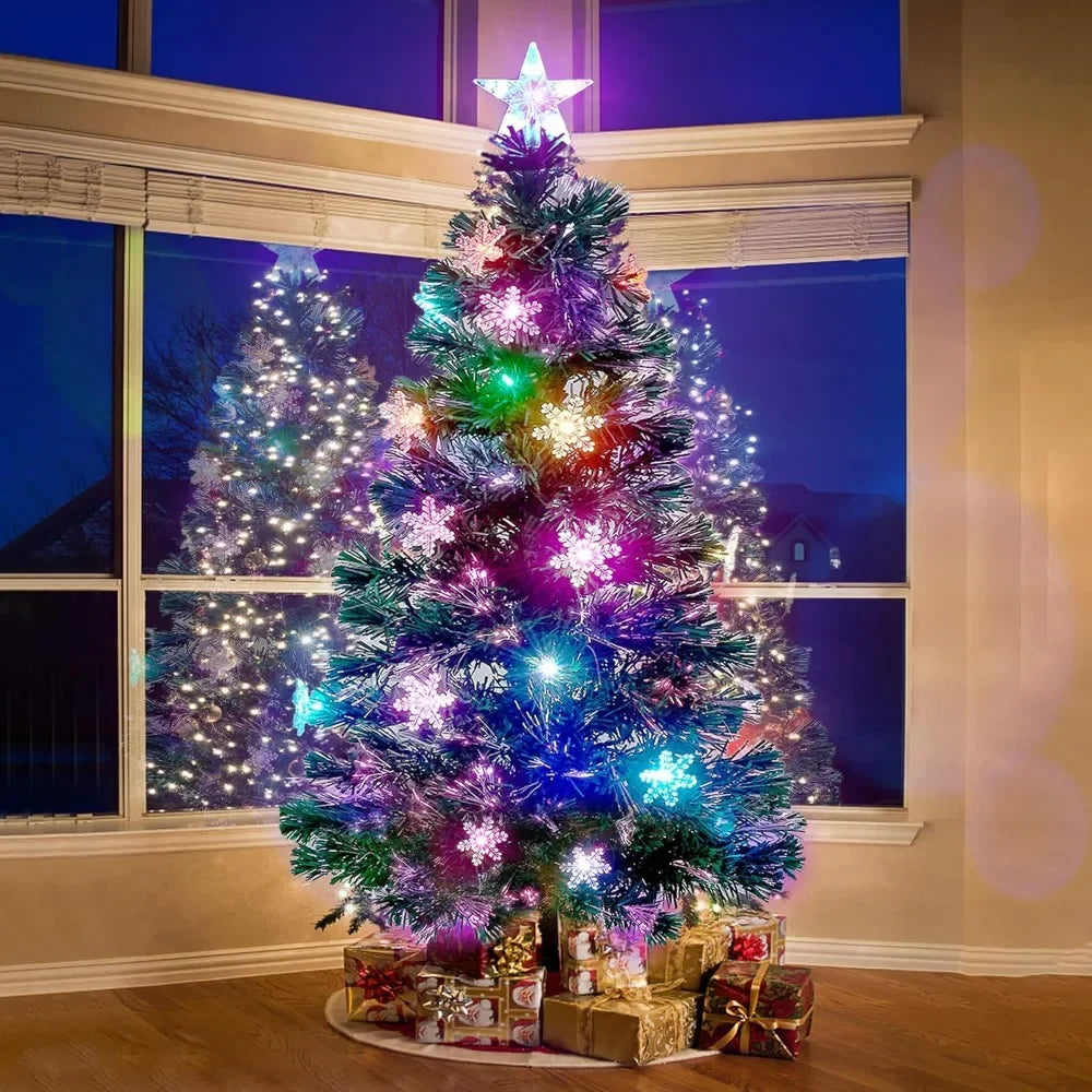 Colorful Pre-Lit Fiber Optic Christmas Tree