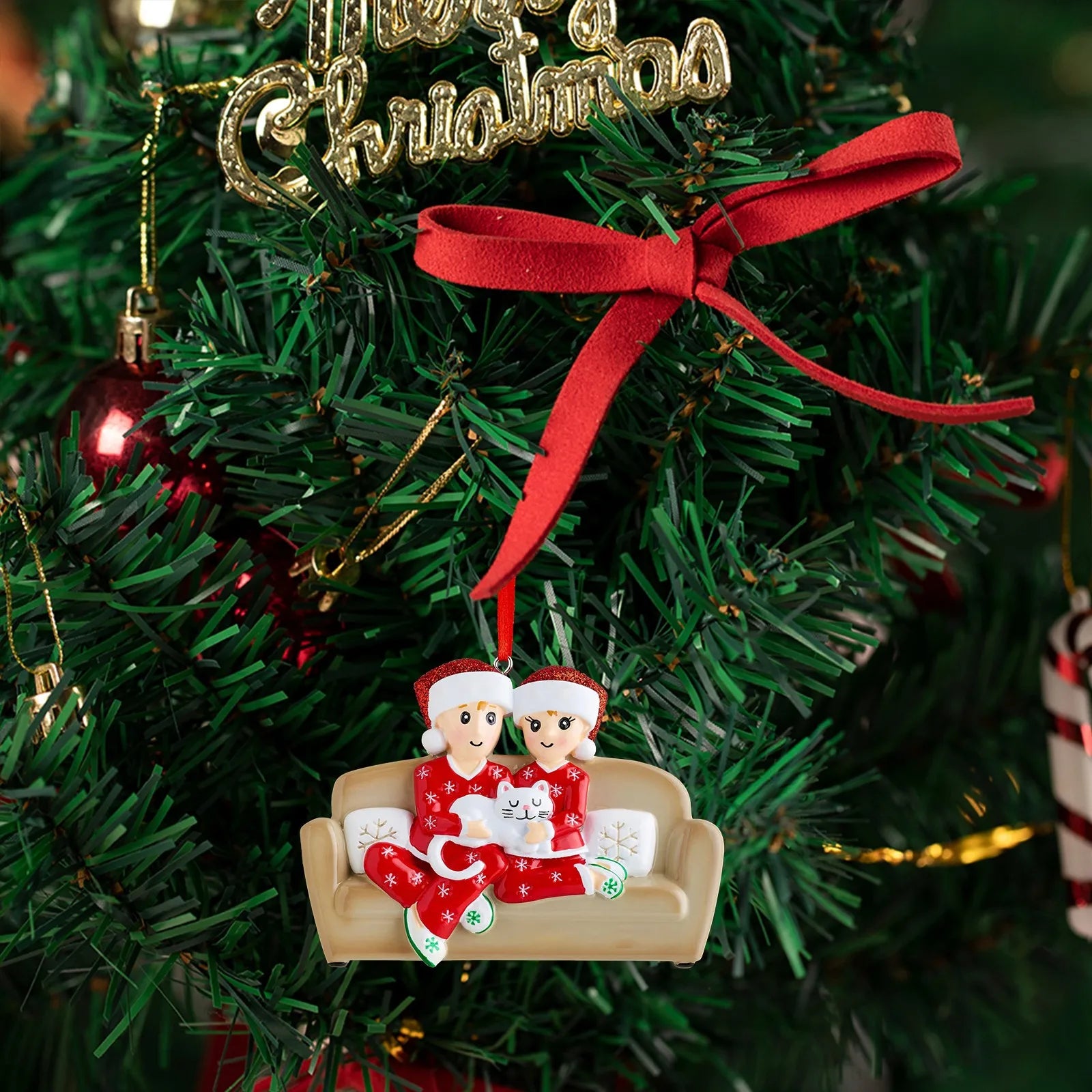 2D Family Christmas Tree Ornament Decoration - Image 13