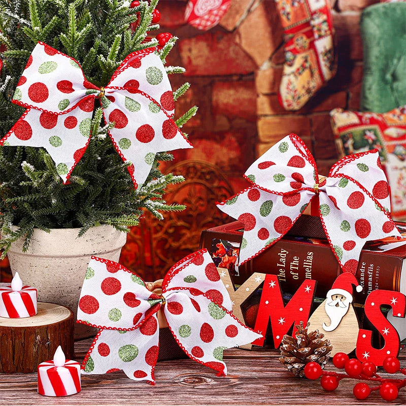 Festive Christmas Bow Hanging Ornaments for Home - Image 5