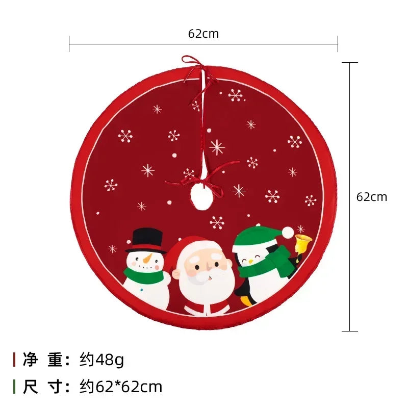Festive 60cm Red Christmas Tree Skirt - Image 14