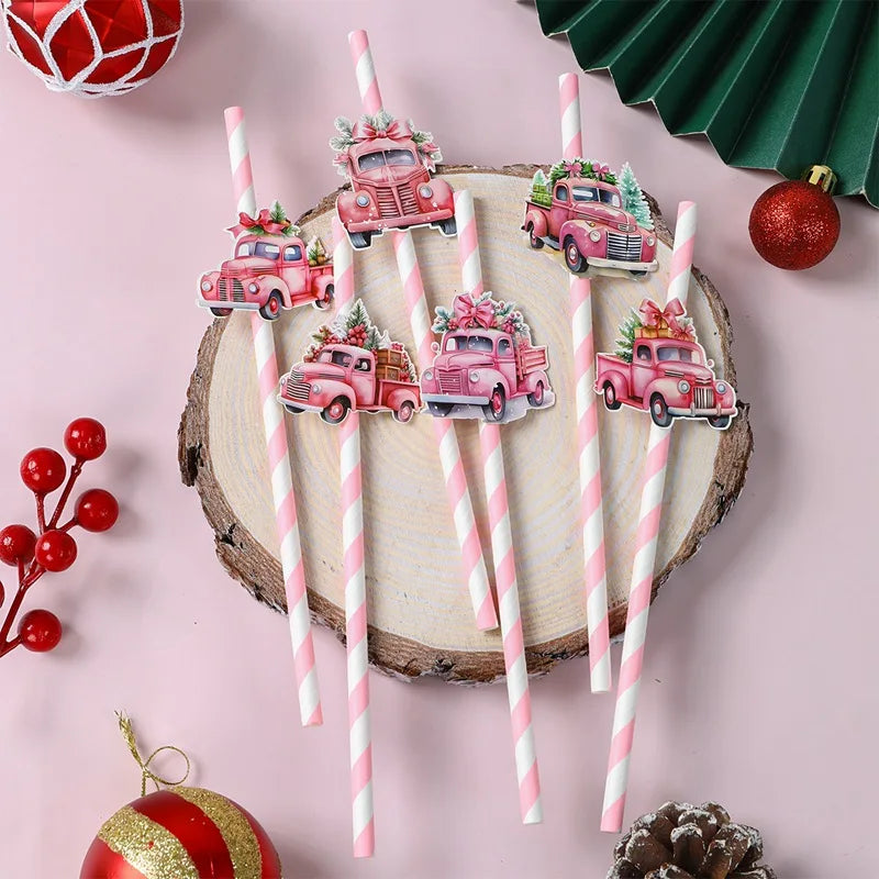 12 Christmas Themed Paper Straws for Festive Celebrations - Image 22