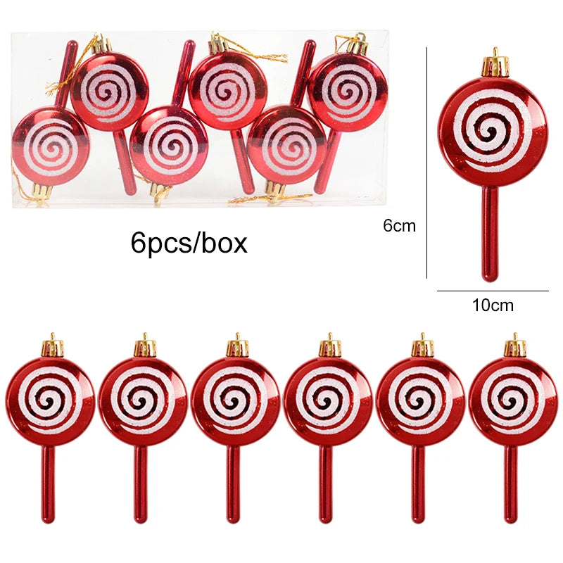 Festive Red Candy Crutch Ornaments for Christmas - Image 27