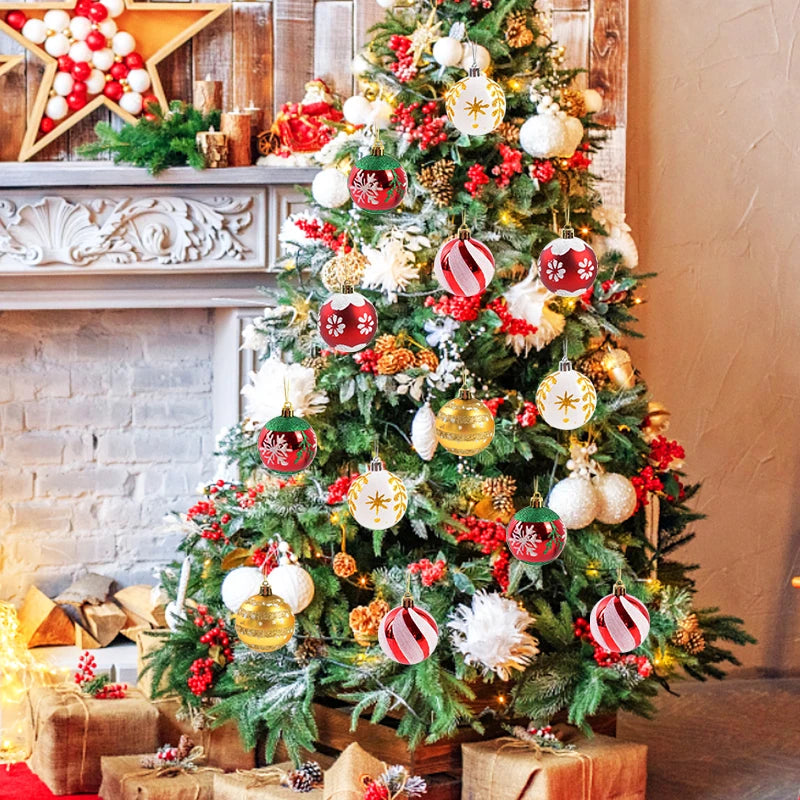 6Pcs Colorful Christmas Tree Ball Ornaments - Image 3