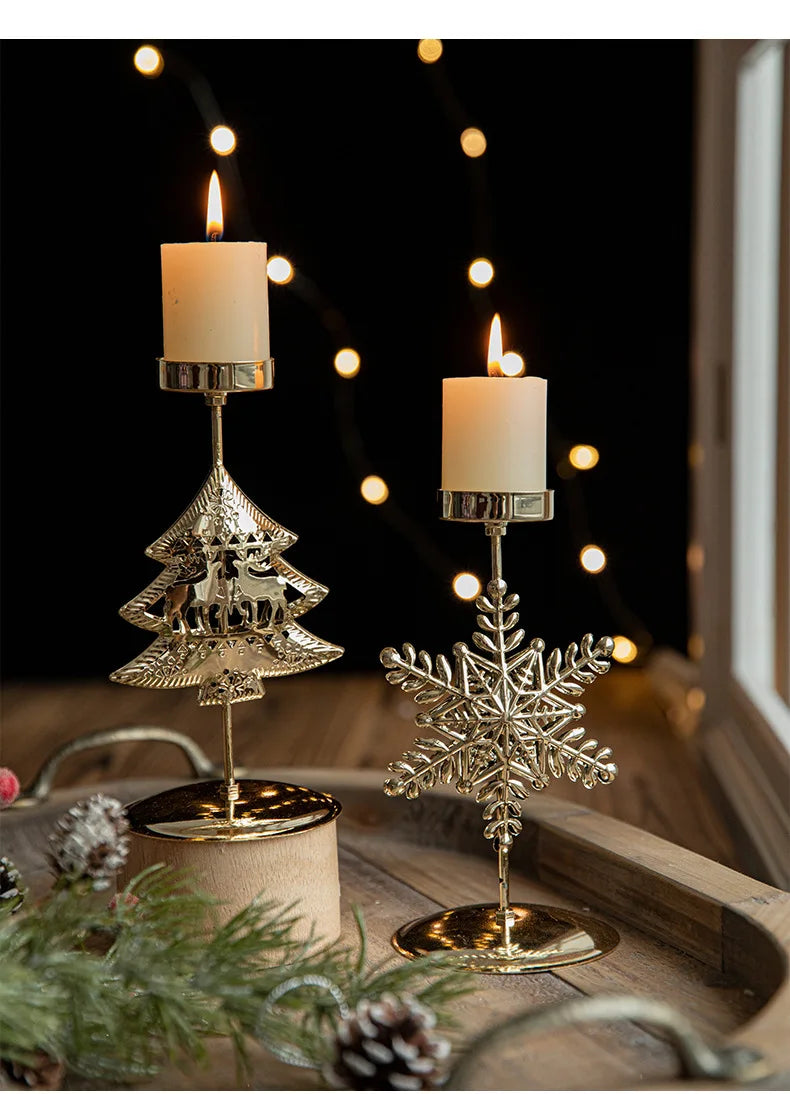 Christmas Votive Candle Holder with Elk & Snowflakes - Image 15