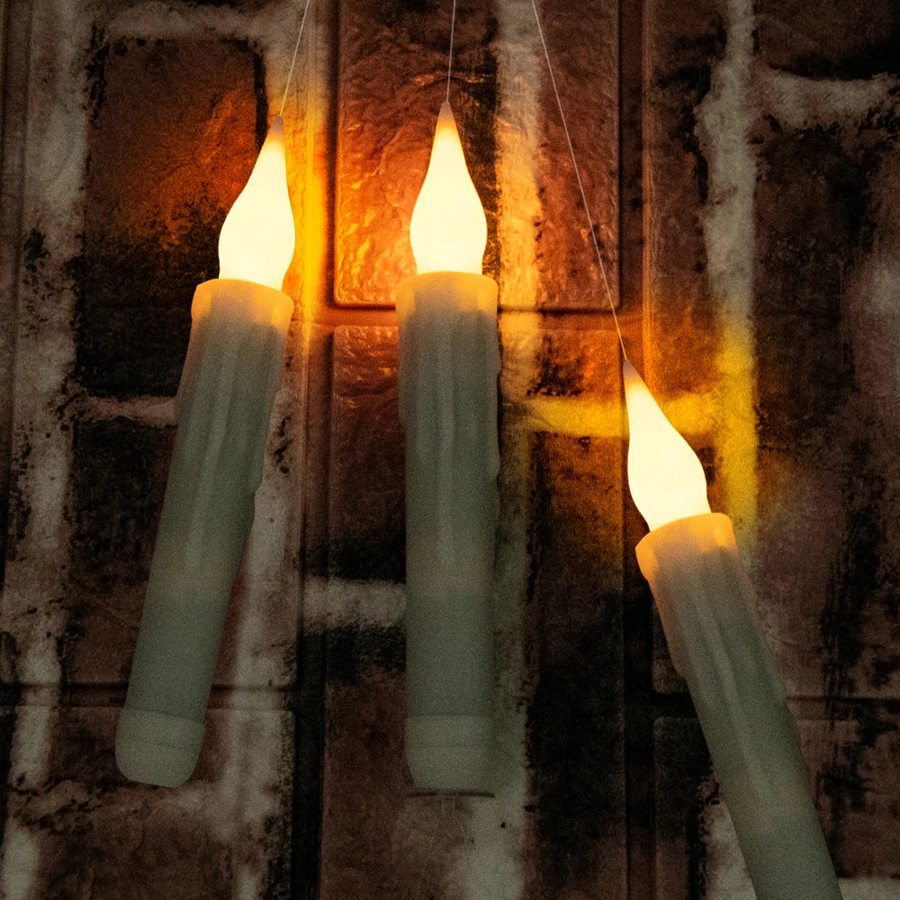 12pcs Warm White Floating LED Taper Candles - Image 4