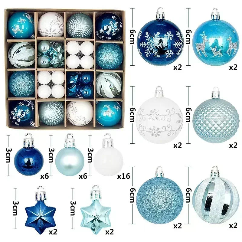 Vibrant Multicolor Christmas Tree Ball Ornaments - Image 20