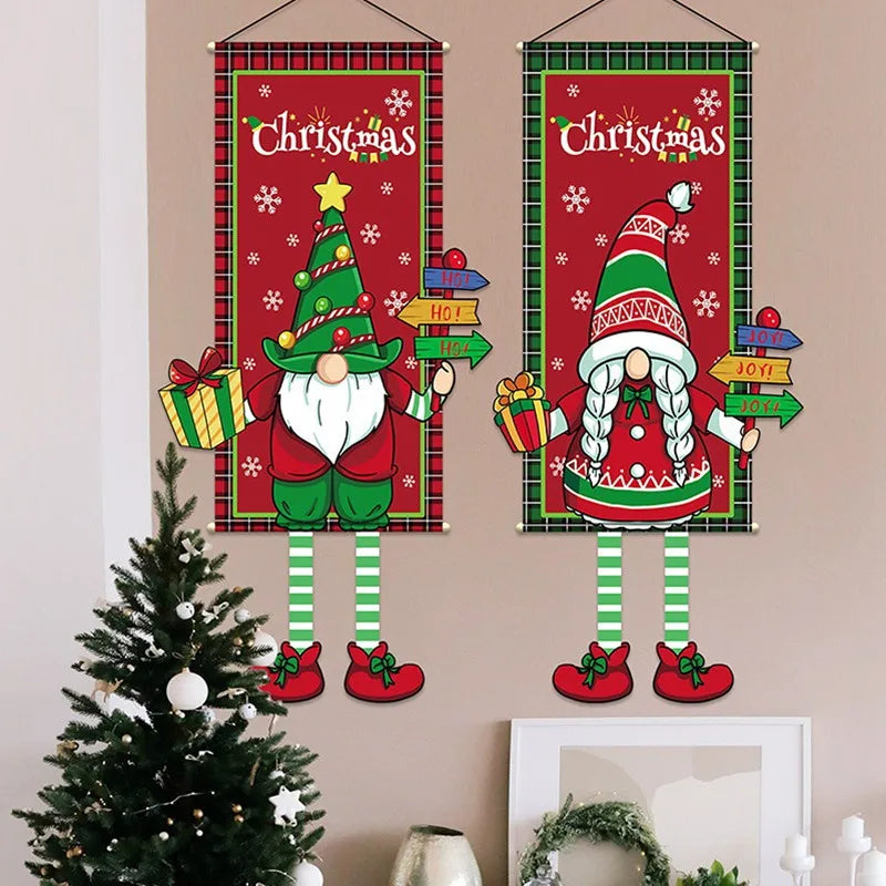 Festive Christmas Hanging Flag Banner Decorations - Image 51