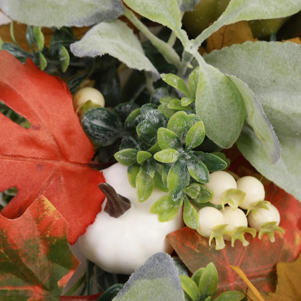 40cm Autumn Wreath with Berries and Pumpkins - Image 5
