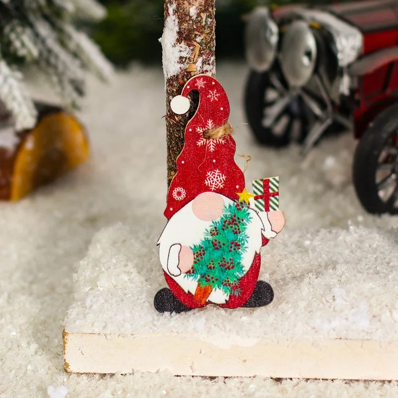Charming Gnomes Wooden Christmas Tree Ornaments - Image 28