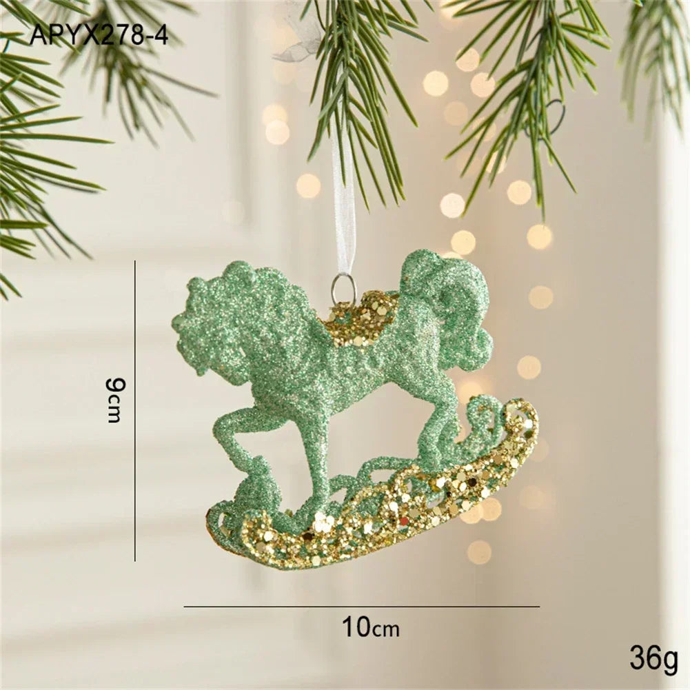Charming Green Snowflake Bell Christmas Ornaments - Image 4