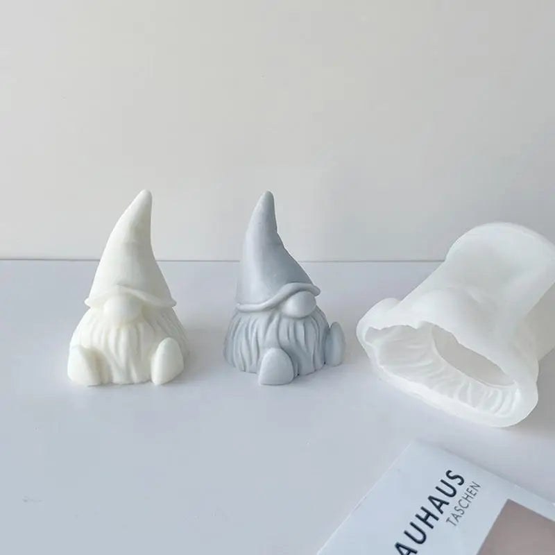 3D Christmas Gnome Candle Mold for DIY Decor - Image 4
