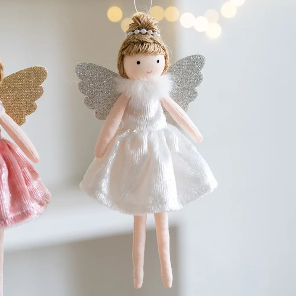 Charming Pink & White Angel Doll Tree Ornament - Image 31