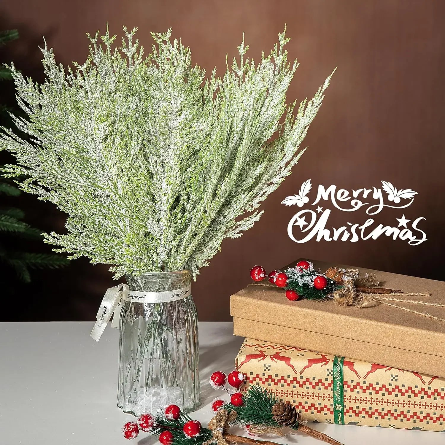 Faux Frosted Pine Christmas Sprigs - Decorate in Style - Image 3