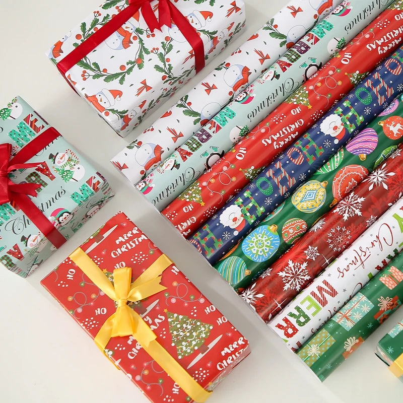 Cheerful Christmas Gift Wrapping Paper for Home - Image 15