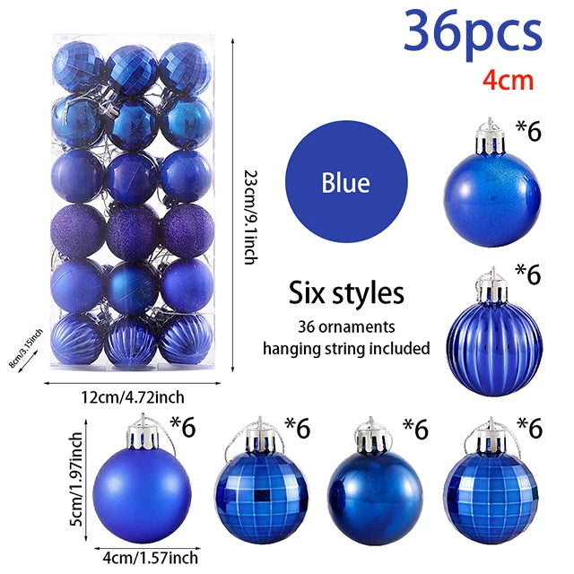 24/36pcs Festive Christmas Ball Ornaments Set - Image 23