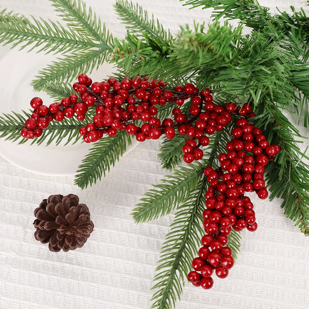 Festive Artificial Red Berries for Holiday Decor - Image 25