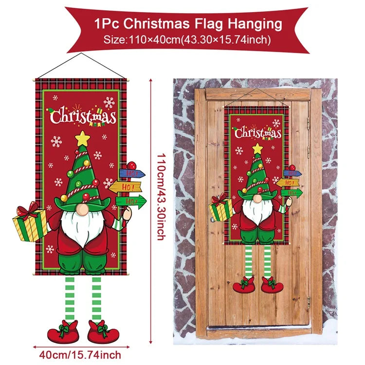 Festive Christmas Hanging Flag for Home Decor - Image 19