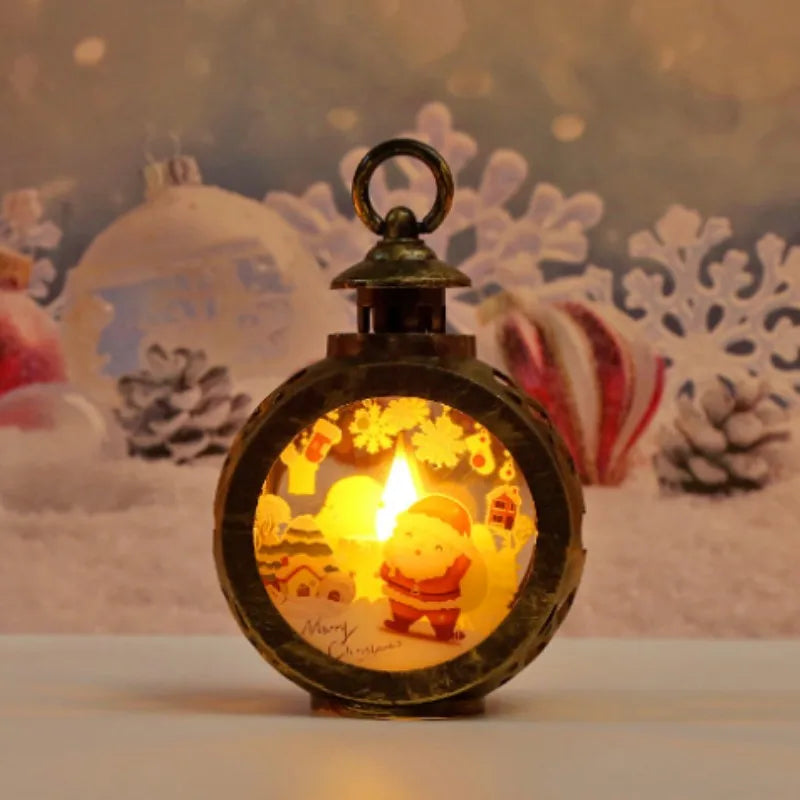 Charming Christmas Snowman & Santa LED Lantern - Image 14