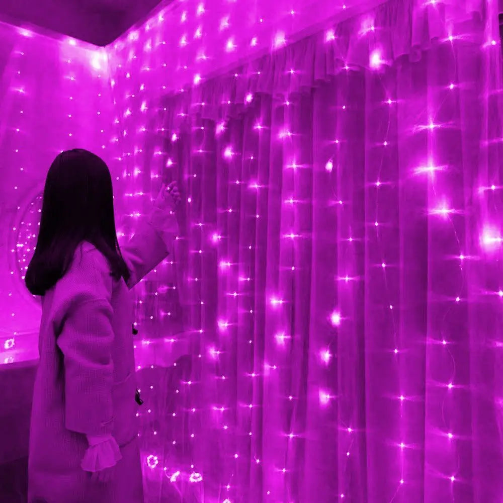 USB Remote LED Curtain Fairy Lights - 8 Modes - Image 10
