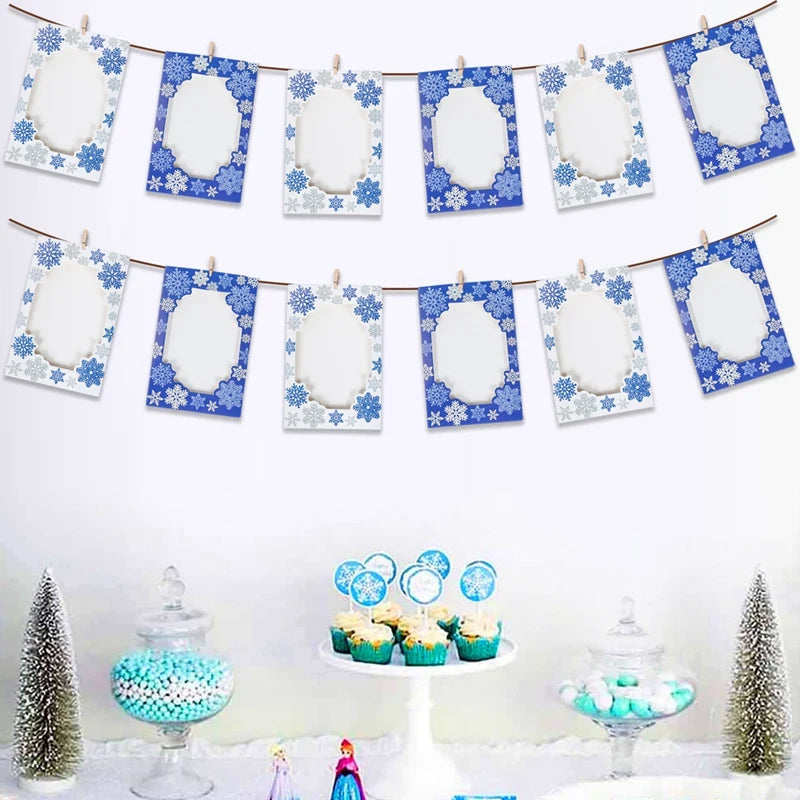 Christmas Photo Frame Banner Garland Decor - Image 9