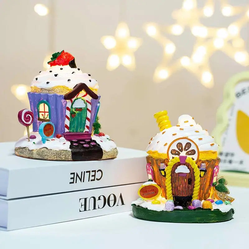 Festive LED Mini Christmas Light House Ornament - Image 6