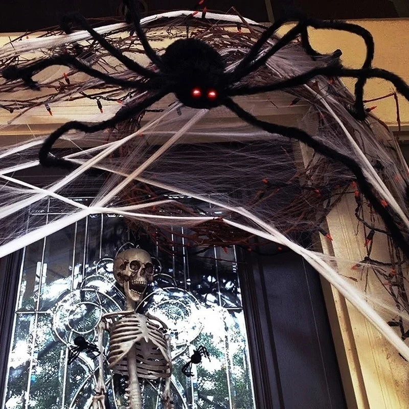 Giant Black Plush Spider - Perfect Halloween Decor! - Image 10
