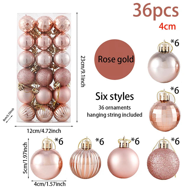 24/36pcs Festive Christmas Ball Ornaments Set - Image 21