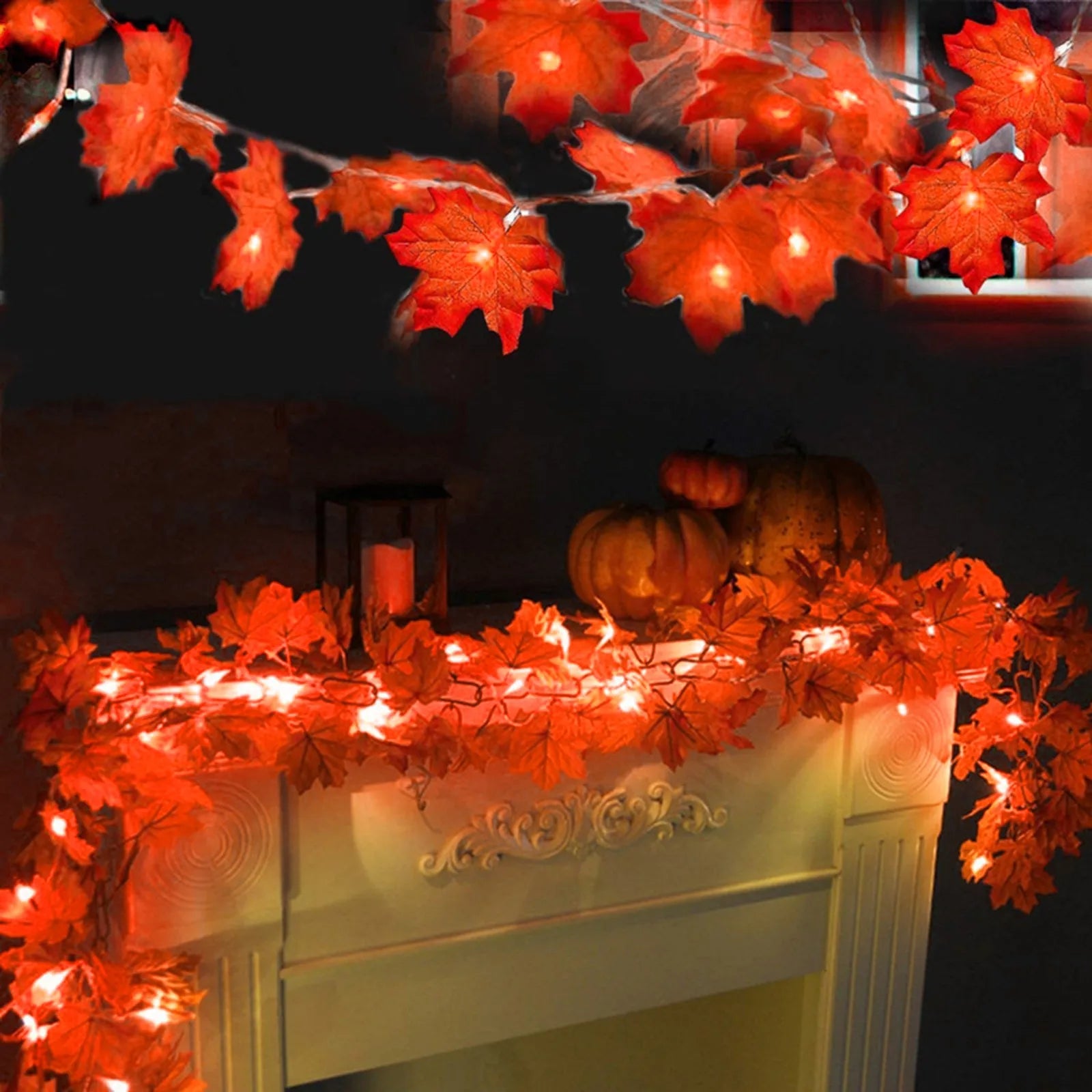 1.65M LED Maple Leaves Garland for Holiday Cheer - Image 8